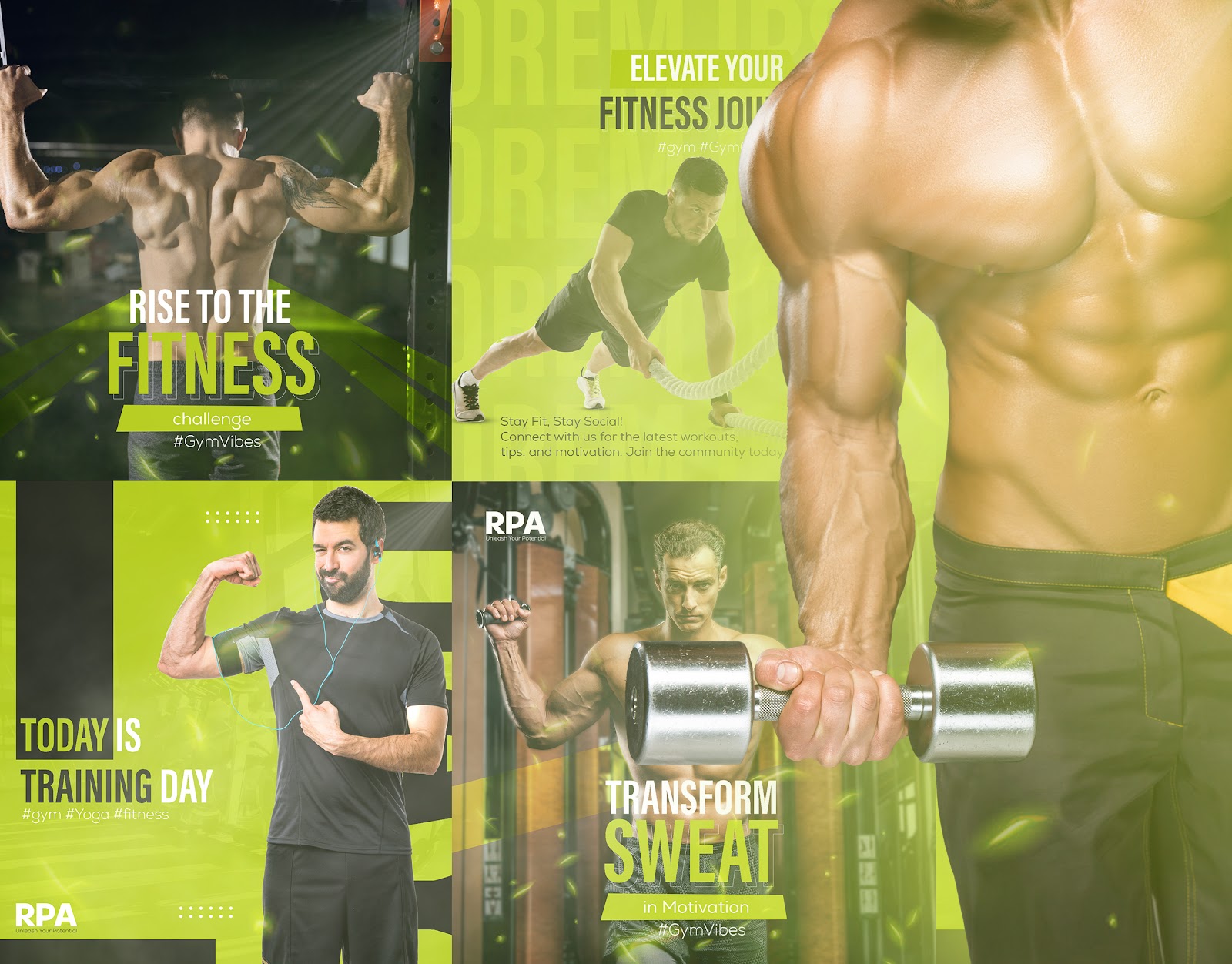 Gym I Fitness I Academia Advertising Banner Design