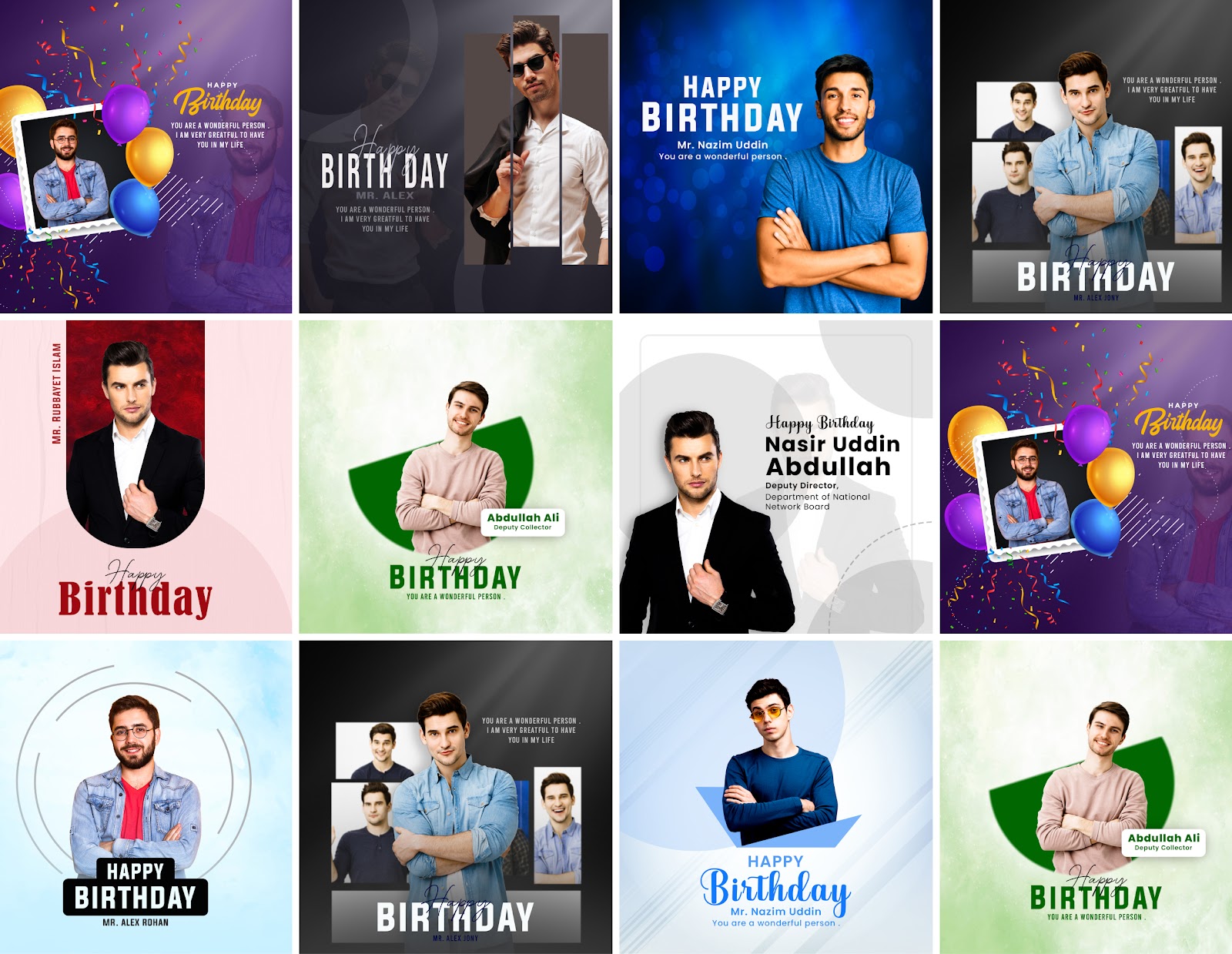 Birthday Wishes Banner Design