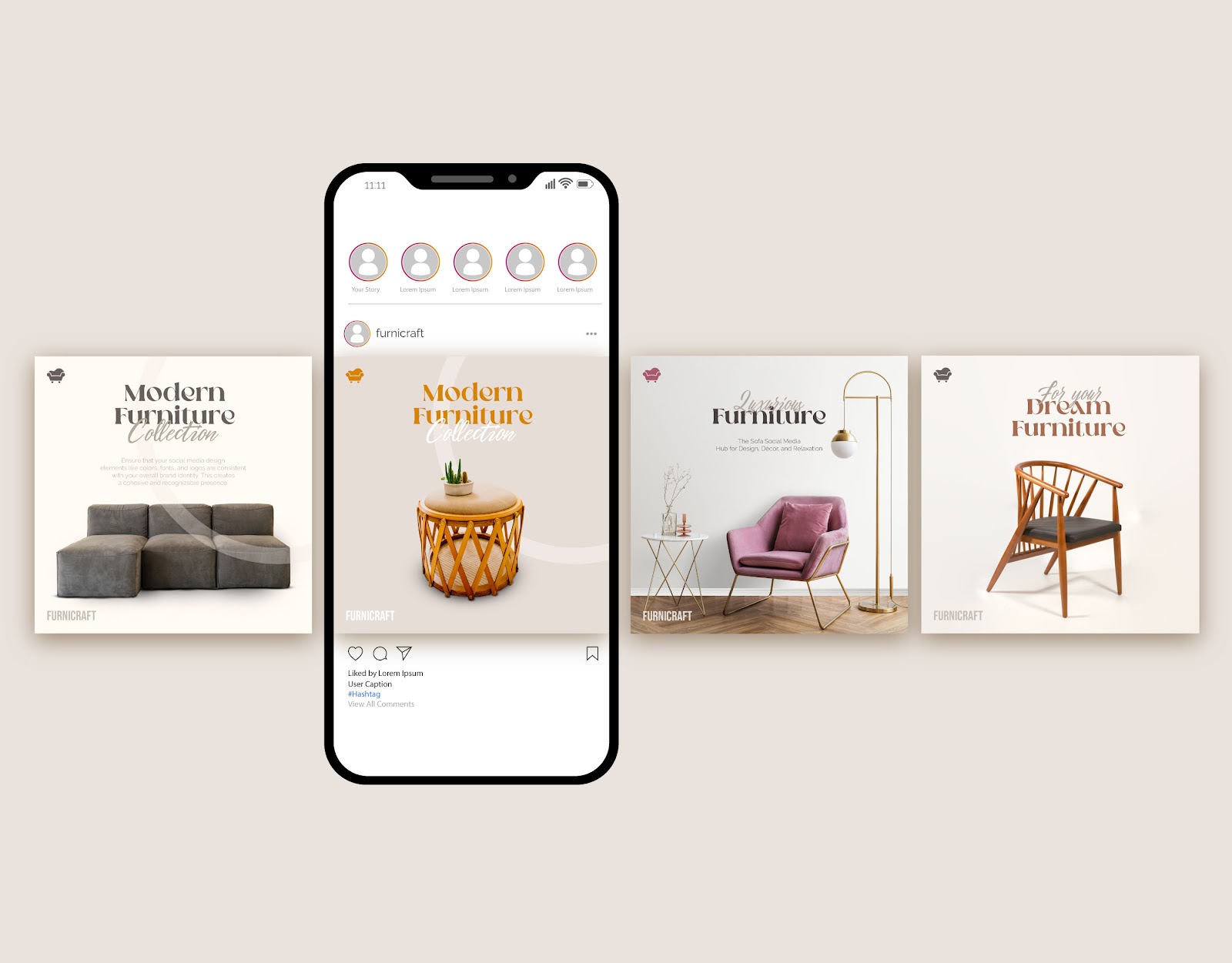 Furniture Social Media Banner Advertising Design