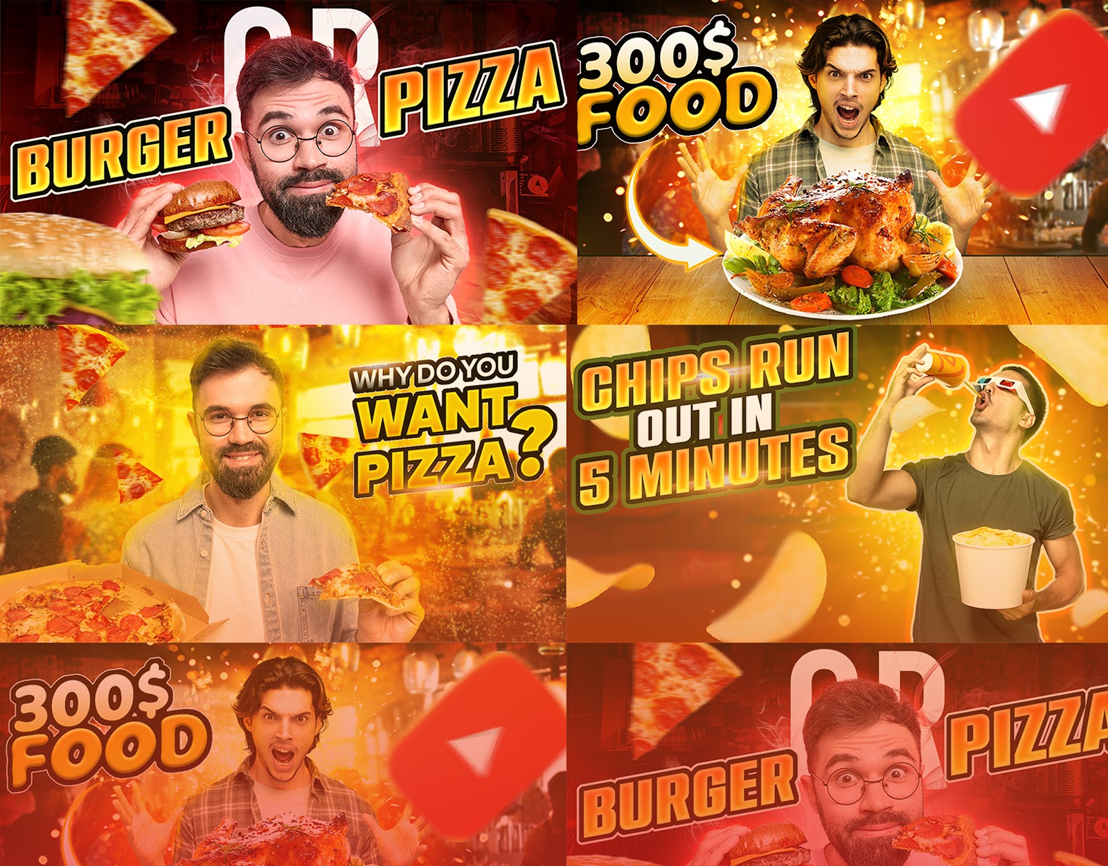 Food Vlog Thumbnail Design